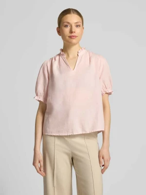 Bluzka koszulowa z mieszanka lnu i bawełny model 'Odesa' NEO NOIR