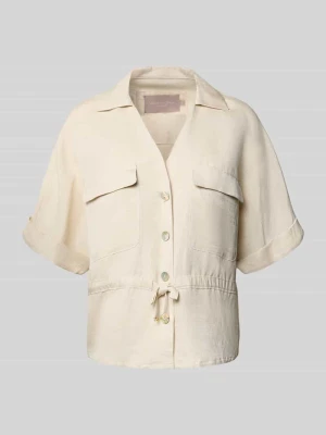 Bluzka koszulowa z mieszanki lnu i wiskozy Christian Berg Woman Selection