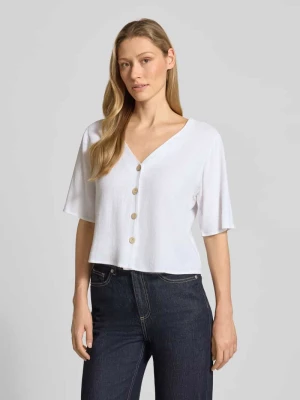 Bluzka koszulowa z mieszanki wiskozy z dodatkiem lnu Apricot