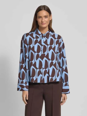 Bluzka koszulowa z mieszanki wiskozy z kołnierzem koszulowym model 'Fetro' Opus