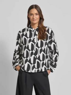 Bluzka koszulowa z mieszanki wiskozy z kołnierzem koszulowym model 'Fetro' Opus