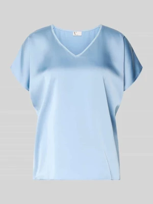 Bluzka koszulowa z satyny z dekoltem w serek V by Vera Mont