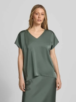 Bluzka koszulowa z satyny z dekoltem w serek V by Vera Mont