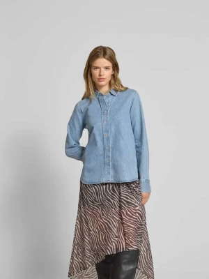 Bluzka koszulowa z tkaniny stylizowanej na denim Closed Jasnoniebieski