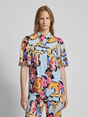 Bluzka koszulowa z wiskozy z kwiatowym wzorem model ‘SINNA’ YAS