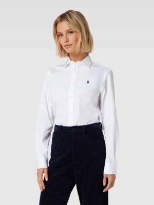 Bluzka koszulowa z wyhaftowanym logo model ‘Georgia’ Polo Ralph Lauren