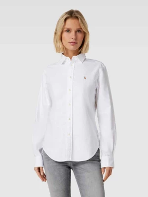 Bluzka koszulowa z wyhaftowanym logo model ‘Kendal’ Polo Ralph Lauren