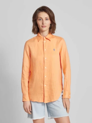 Bluzka koszulowa z wyhaftowanym logo Polo Ralph Lauren