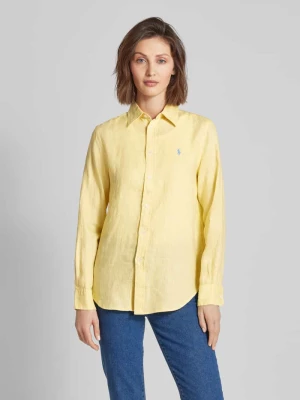 Bluzka koszulowa z wyhaftowanym logo Polo Ralph Lauren