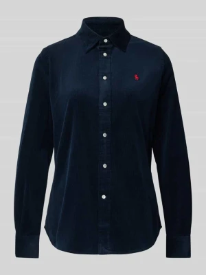 Bluzka koszulowa z wyhaftowanym logo Polo Ralph Lauren