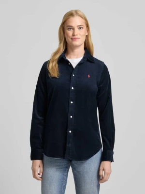 Bluzka koszulowa z wyhaftowanym logo Polo Ralph Lauren