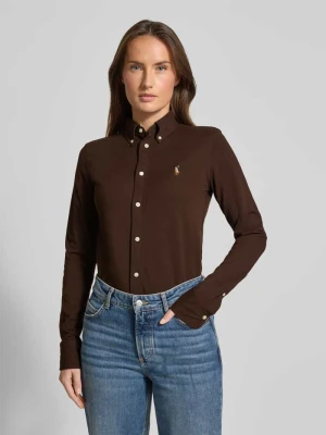 Bluzka koszulowa z wyhaftowanym logo Polo Ralph Lauren