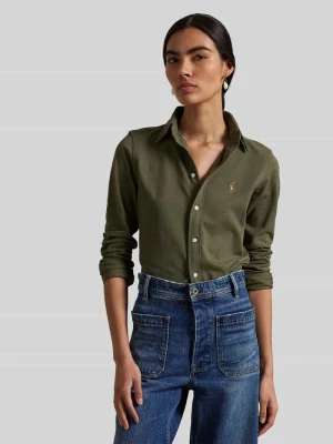 Bluzka koszulowa z wyhaftowanym logo Polo Ralph Lauren