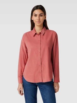 Bluzka koszulowa ze sztruksu w jednolitym kolorze s.Oliver RED LABEL