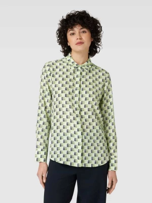 Bluzka koszulowa ze wzorem na całej powierzchni model ‘Falkine’ Opus