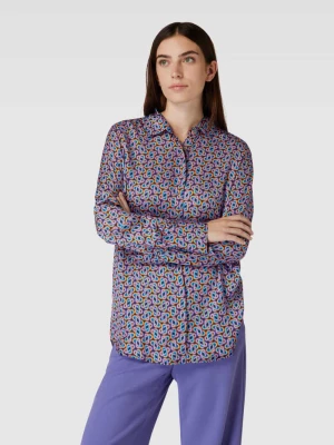 Bluzka koszulowa ze wzorem na całej powierzchni model ‘Odetta’ 0039 italy