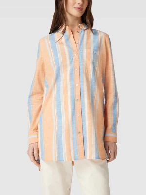 Bluzka koszulowa ze wzorem w paski montego