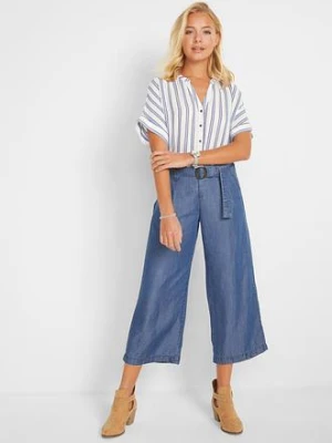 Bluzka kreszowana z lejącej wiskozy bonprix