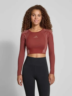 Bluzka krótka z długim rękawem i nadrukiem z logo ADIDAS SPORTSWEAR