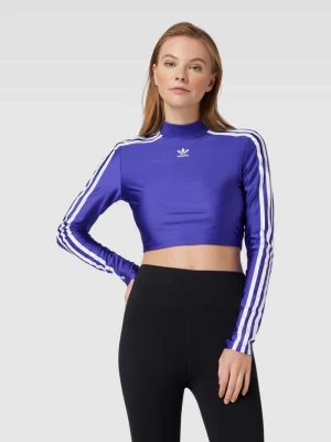 Bluzka krótka z długim rękawem i paskami w kontrastowym kolorze adidas Originals