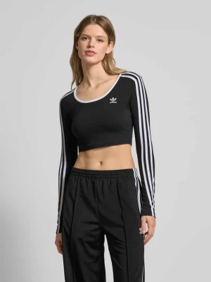 Bluzka krótka z długim rękawem i wyhaftowanym logo adidas Originals