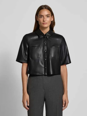 Bluzka krótka z imitacji skóry Christian Berg Woman Selection