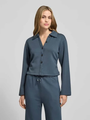 Bluzka krótka z kołnierzem z połami i listwą guzikową Scotch & Soda