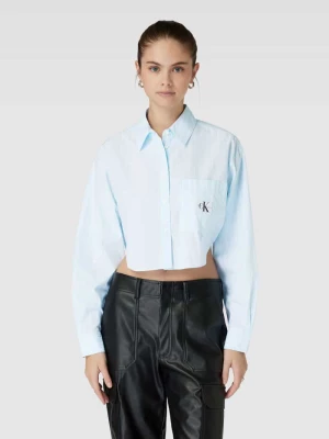 Bluzka krótka z naszywką z logo Calvin Klein Jeans