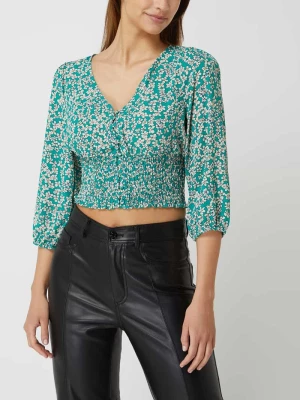 Bluzka krótka ze wzorem w drobne kwiaty model ‘Fuchsia’ Only