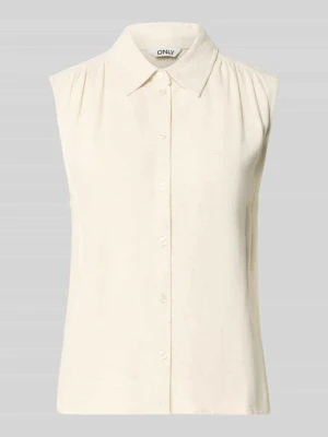 bluzka lniana bez rękawów o kroju regular fit model 'SIESTA' Only