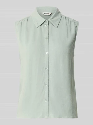 bluzka lniana bez rękawów o kroju regular fit model 'SIESTA' Only