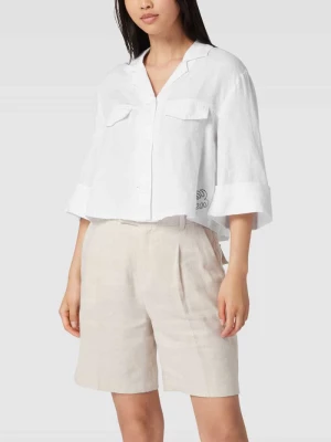 Bluzka lniana krótka z ozdobnym obszyciem model ‘Mai’ Betty Barclay