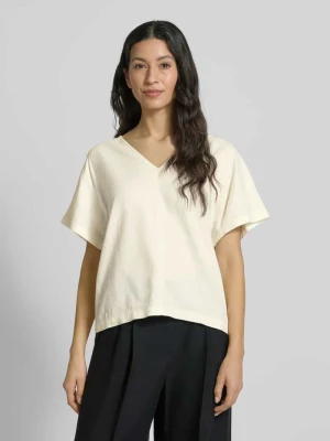 Bluzka lniana o kroju regular fit z dodatkiem wiskozy model ‘Falakka’ b.Young