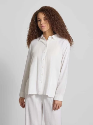 Bluzka lniana o kroju relaxed fit z kołnierzykiem koszulowym model 'GOA' Only