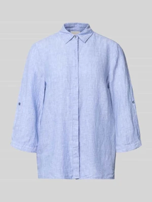 bluzka lniana o kroju relaxed fit z rękawem o dł. 3/4 model 'Clay' TONI