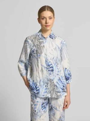 bluzka lniana o kroju relaxed fit z rękawem o dł. 3/4 model 'Clay' TONI