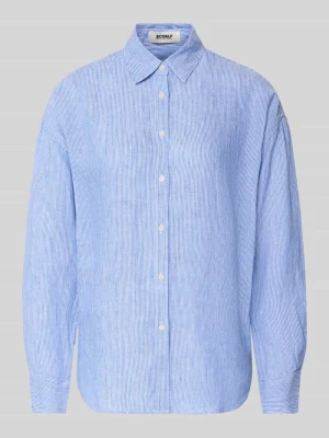 Bluzka lniana o kroju relaxed fit z wzorem w paski model 'DARIA' ECOALF