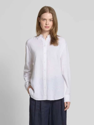 Bluzka lniana o pudełkowym kroju z karczkiem model ‘LINN’ Vero Moda