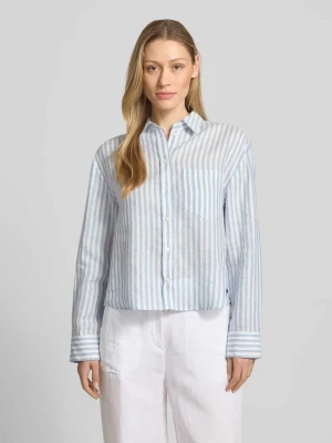 Bluzka lniana o pudełkowym kroju z wzorem na całej powierzchni model 'ALBATRO' Weekend Max Mara