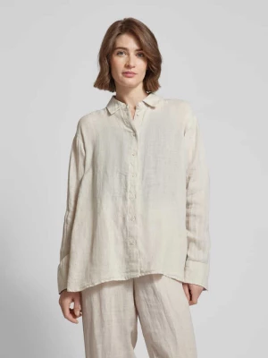 Bluzka lniana w jednolitym kolorze model ‘Katana’ MbyM