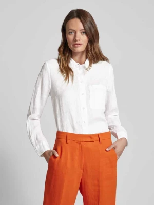 Bluzka lniana z kieszenią na piersi model ‘Tuni’ s.Oliver RED LABEL
