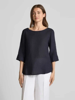 Bluzka lniana z rękawem 3/4 o kroju regular fit model 'La44ura' ZABAIONE