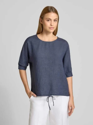 bluzka lniana z trokiem i okrągłym dekoltem FYNCH-HATTON