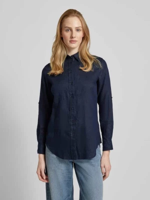 Bluzka lniana z zaokrąglonym dołem model ‘KARRIE’ Lauren Ralph Lauren