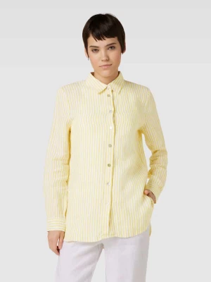 Bluzka lniana ze wzorem w paski Christian Berg Woman