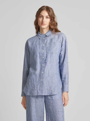 Bluzka lniana ze wzorem w paski model ‘BRAWLEY’ Lauren Ralph Lauren