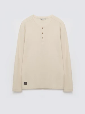 Bluzka męska z długim rękawem kremowa Merrts 103 BIG STAR