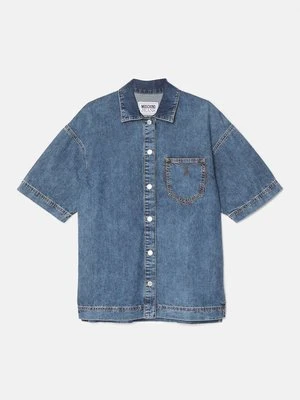 Bluzka MOSCHINO jasnoniebieski denim