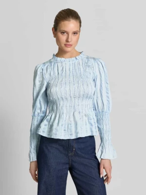 Bluzka o dopasowanym kroju z marszczonymi detalami model 'RAVA' YAS