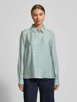 Bluzka o krój regular fit z mieszanki wiskozy ze wzorem na całej powierzchni Jake*s Casual